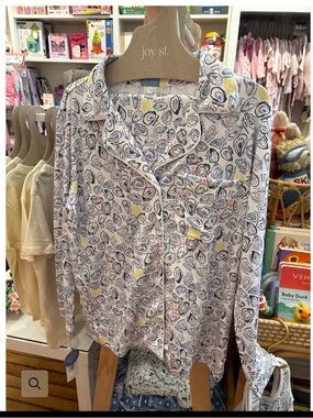 Joy Street Oyster Print Button-Front Pajama Set